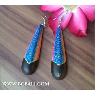 Woman Ear Painted Wooden Fashion